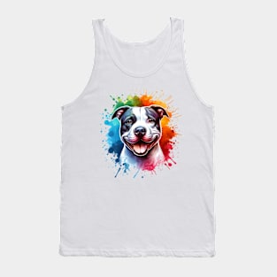 Pitbull American Staffordshire Terrier Bully Dog Artwork Tank Top